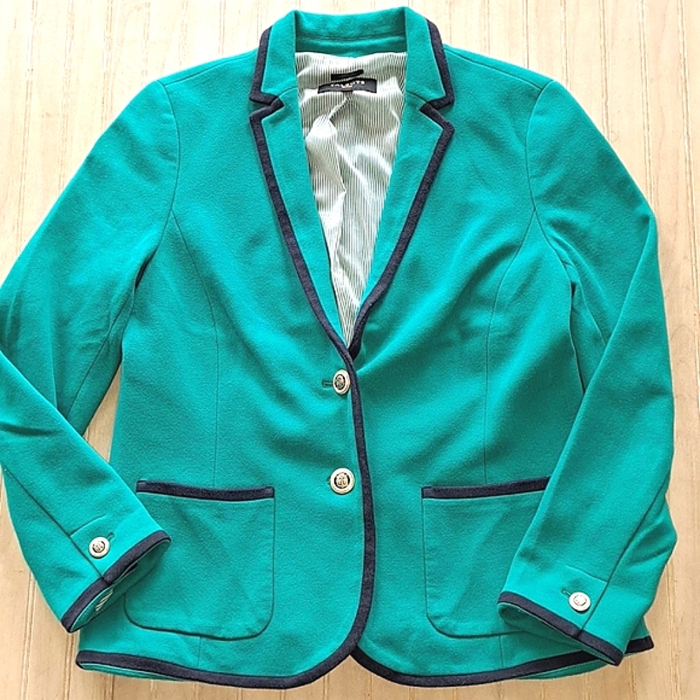 Talbots Petite Lined Blazer with Gold Accessories